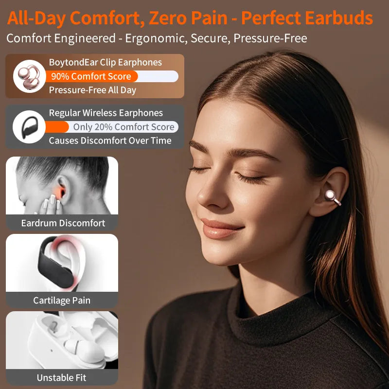 Clip-on earrings Bluetooth headset